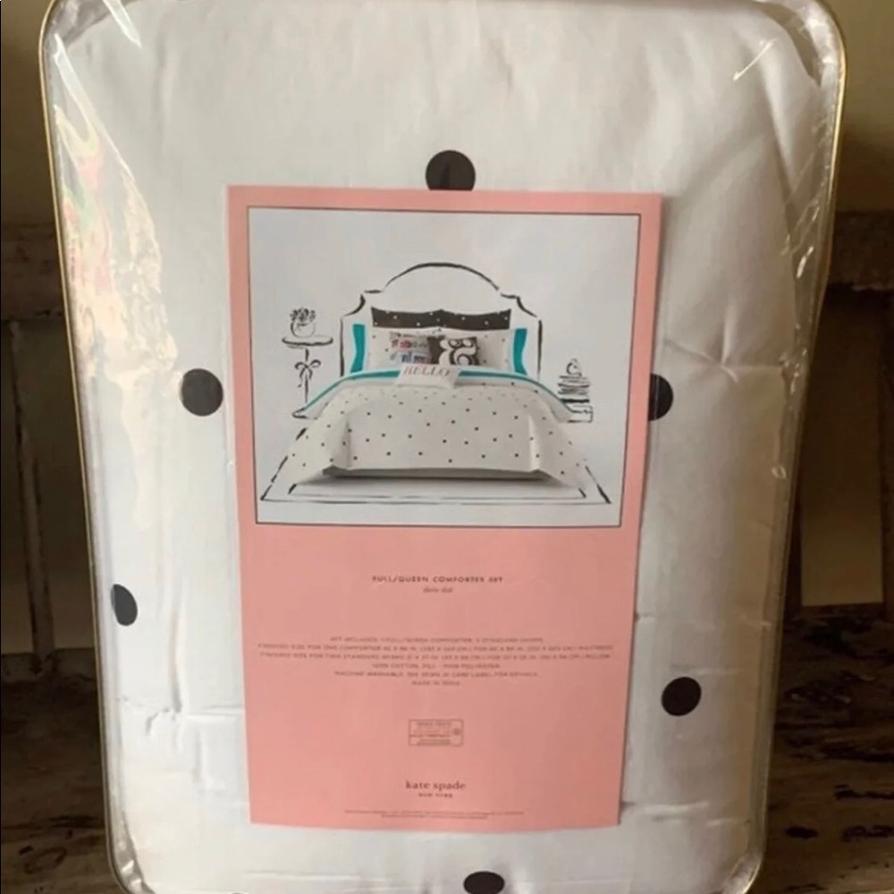 New Kate Spade Polka Dot Comforter Set